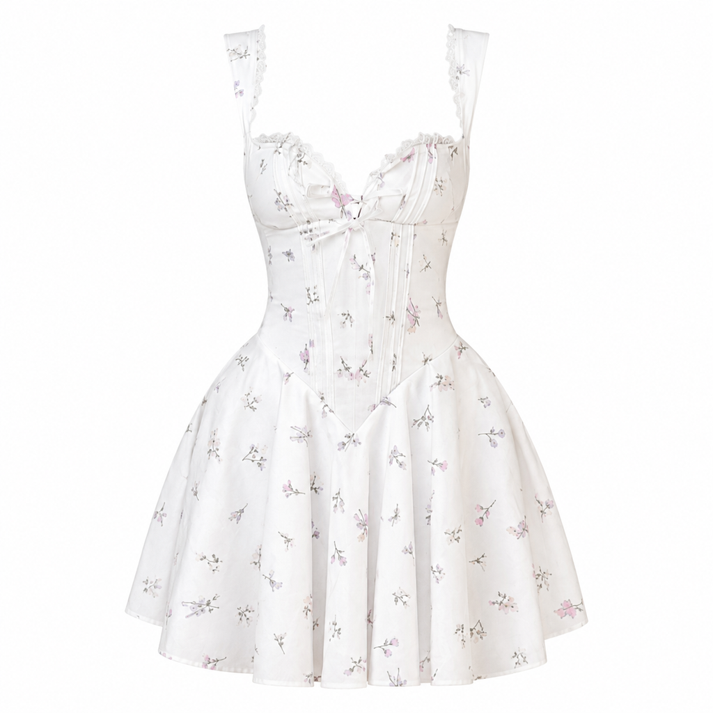 Vestido Celeste Floral
