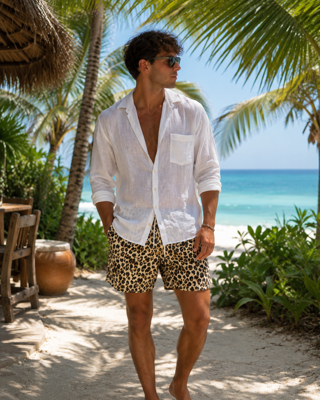 Short de Playa Leopardo