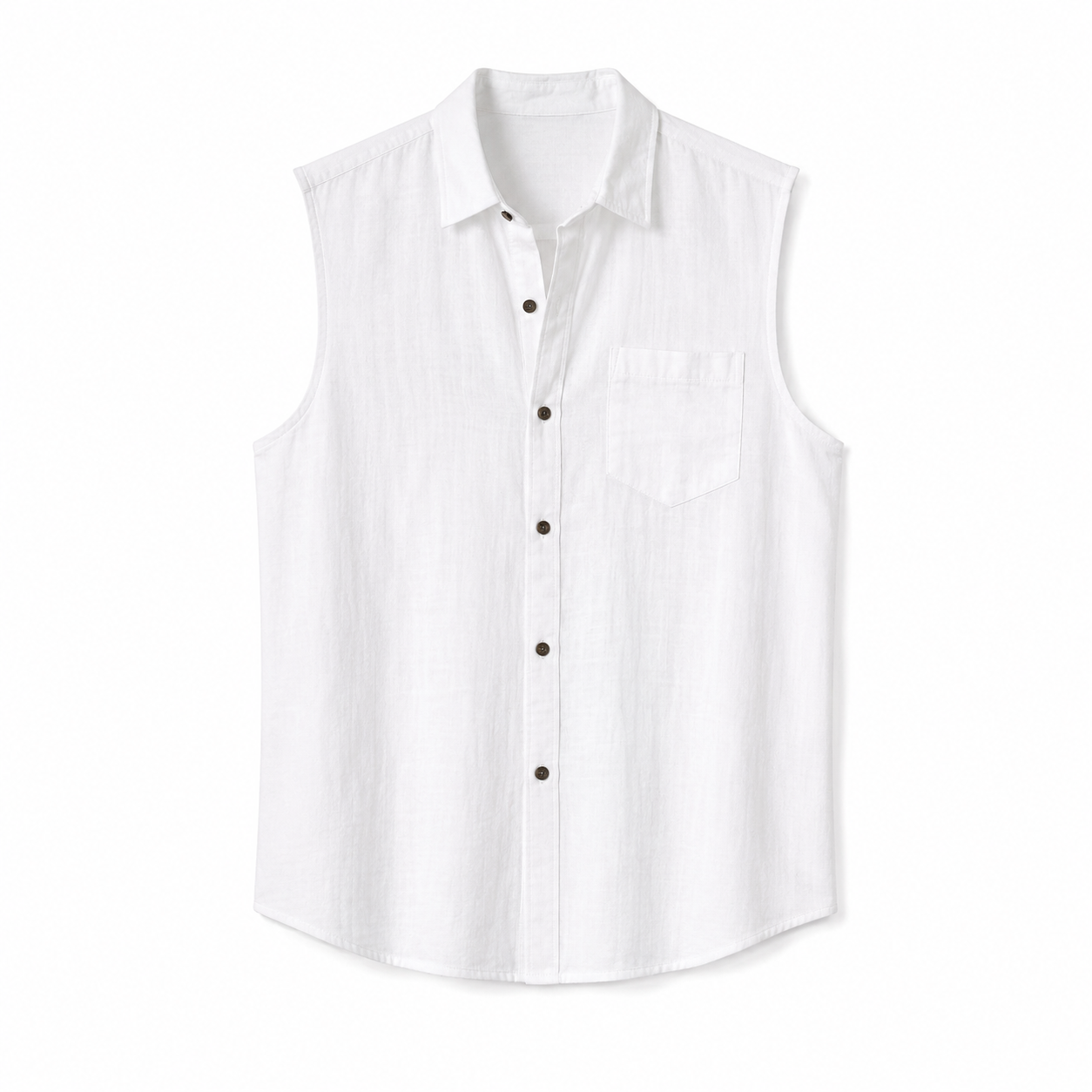 Camisa de Lino Sin Mangas