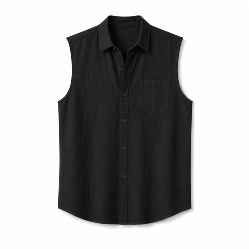 Camisa de Lino Sin Mangas