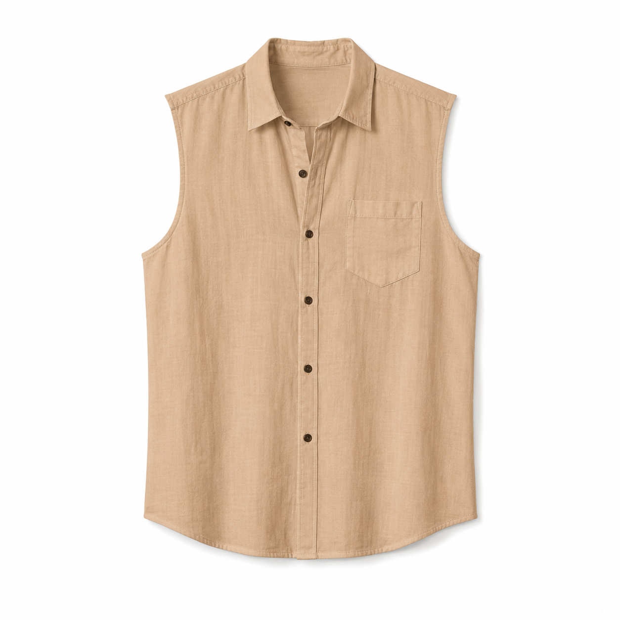 Camisa de Lino Sin Mangas