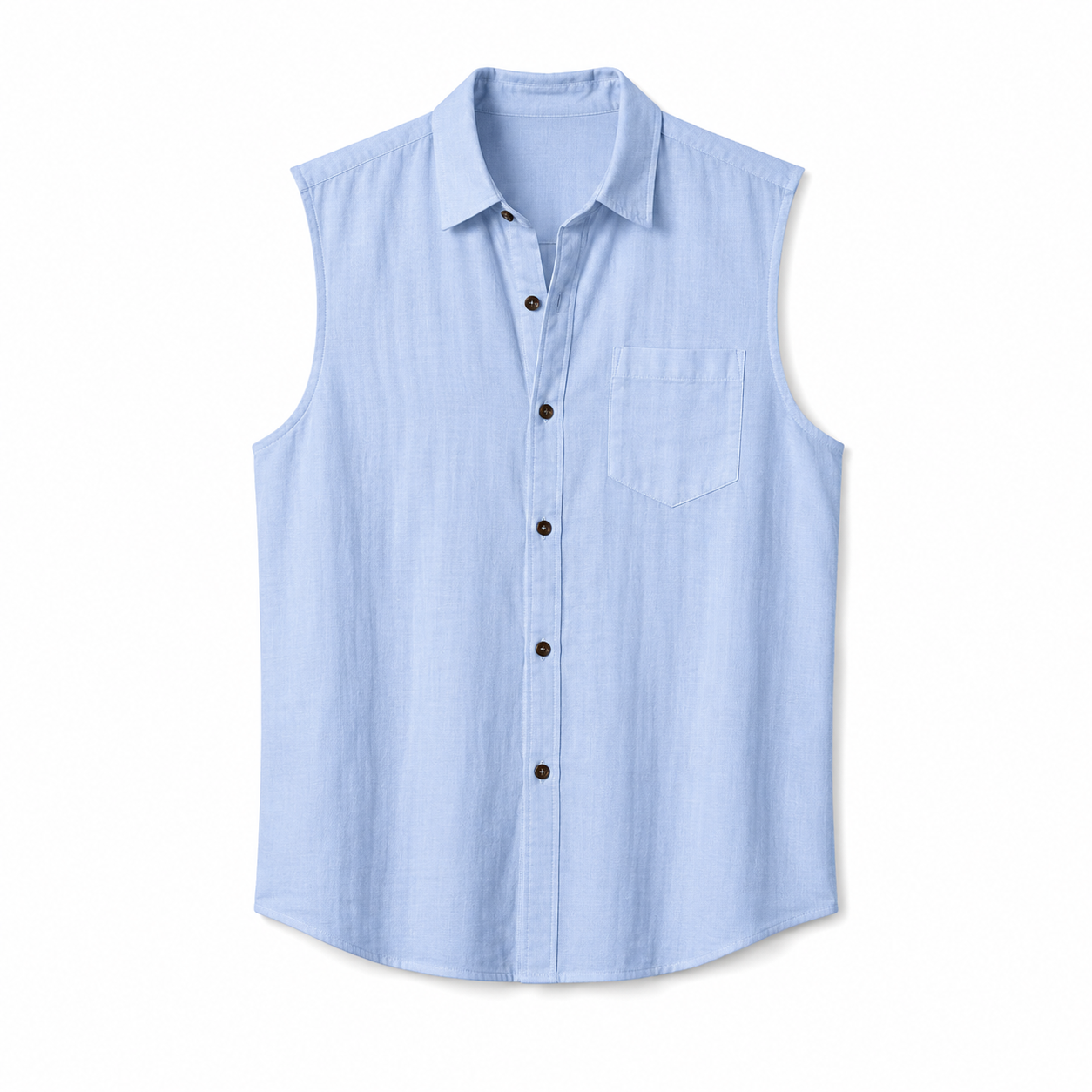 Camisa de Lino Sin Mangas