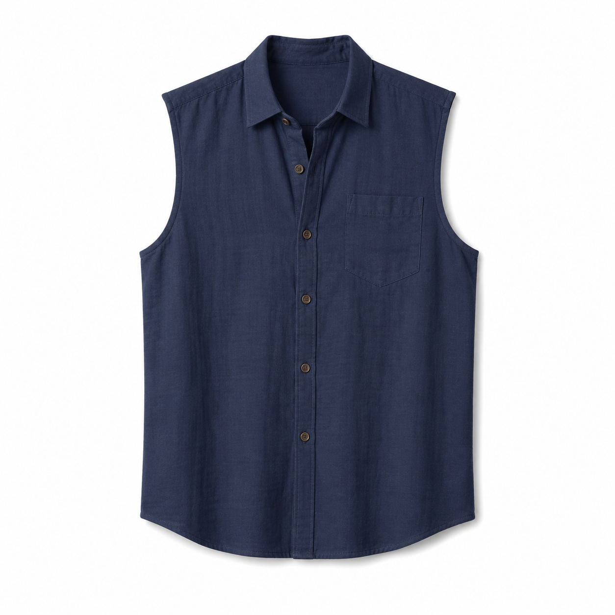Camisa de Lino Sin Mangas