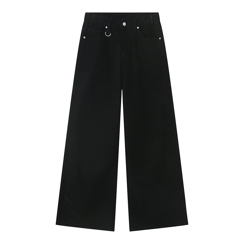 IEFB Vintage Men's Baggy Denim Trousers 2023 New Streetwear Wide Leg  Loose Denim Pants Fashion Distressed Straight Pants 9C1519