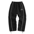 Men's Mountain Print Trendy Sporty Pants with Lines Gym Workout Running Trousers with Side Pockets Athletic Quick Dry Sweatpants